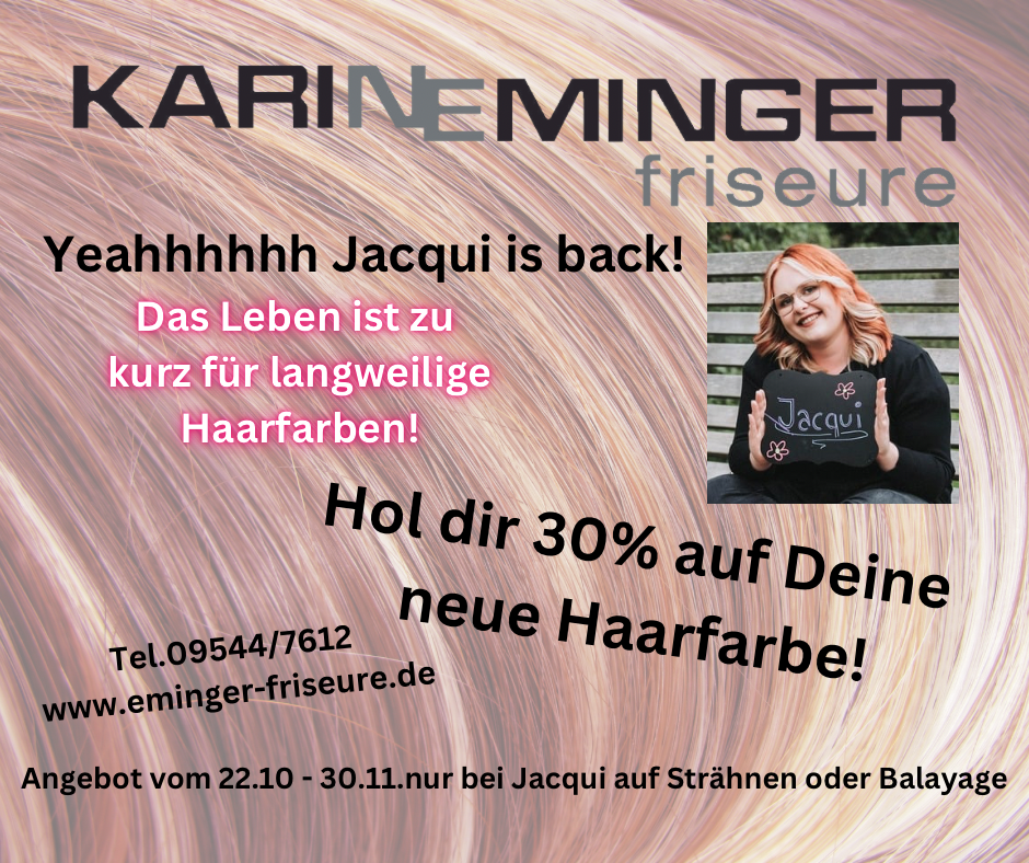 Jacqui is back! Angebot